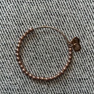 Alex and Ani rose gold beaded bracelet